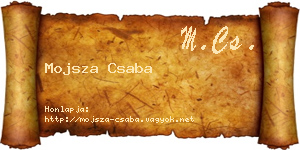 Mojsza Csaba névjegykártya